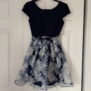 B. Darlin, navy/floral bottom dress, size 3/4